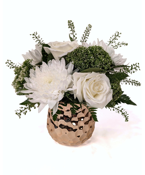 Moscow Dreams - White Flowers in a Copper Vase