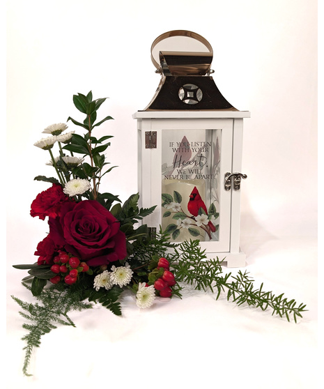 Cardinal Memorial Lantern - With Or Without Accenting Arrangement