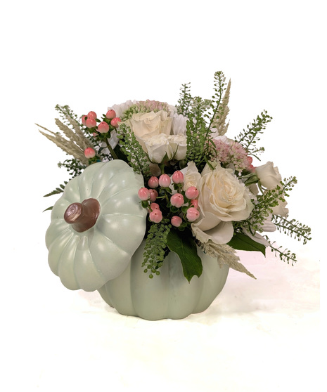 Pick of The Patch - White, Pink, & Soft Green Pumpkin