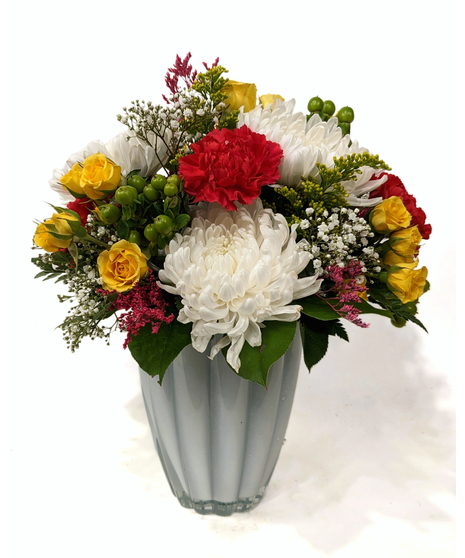 Sun-sational - Charming Flowers In A White Vase