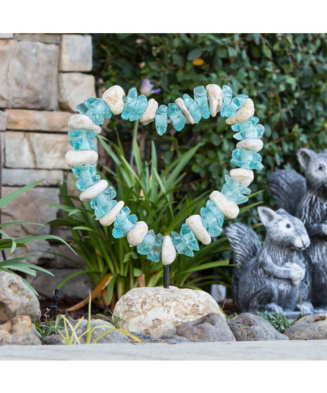 Glass & Stone Heart on the Rock