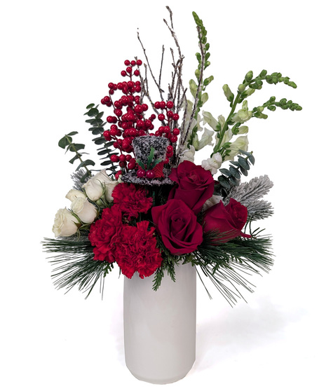 Frosty's Magic - A Playful Holiday Arrangement