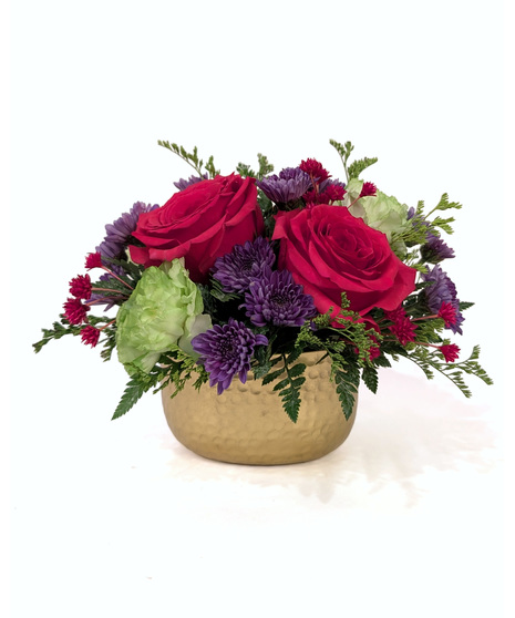 Wild Berry - Jewel Tones in Gold Vase