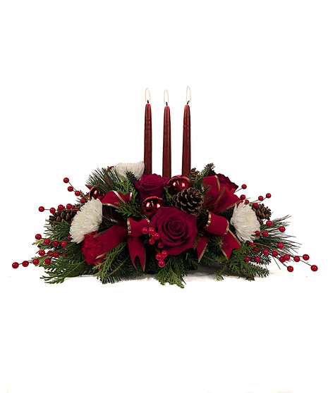 Holiday Cheermeister - 3 Candle Centerpiece