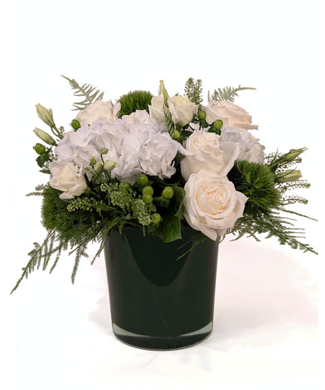 Emerald City - Lush White & Green Flowers