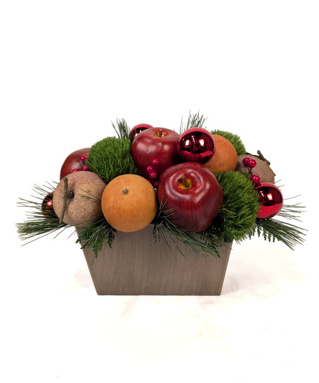 Fruitcake -  Bright Colored Centerpiece with Faux Fruit