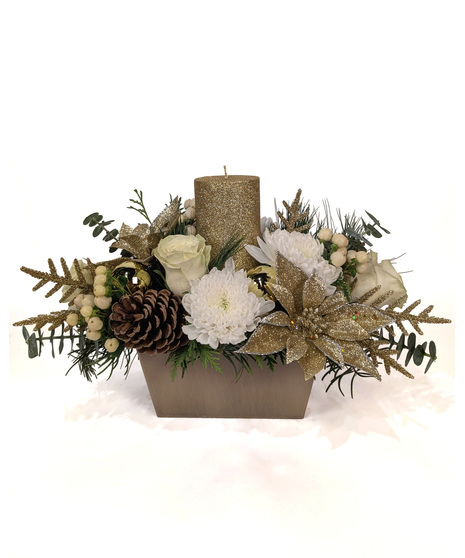 Glitter & Gold - Gold & White Sparkling Centerpiece