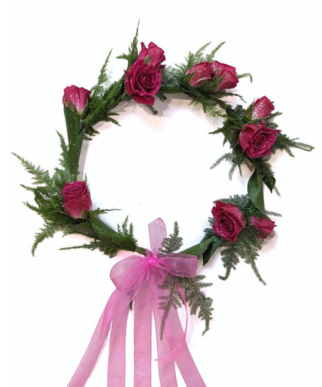 All That Glitters - Glittery Pink Flower Crown