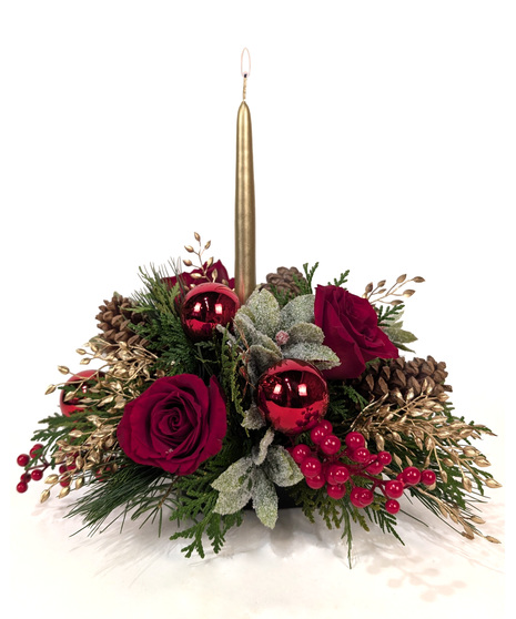 Noel - Red and Gold Centerpiece