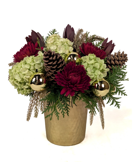 Golden Glamour -  Opulent Holiday Flowers