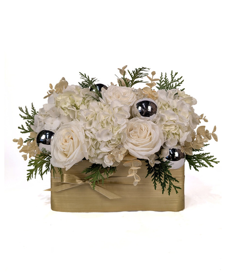 Snow Place Like Home - Elegant White Winter Centerpiece